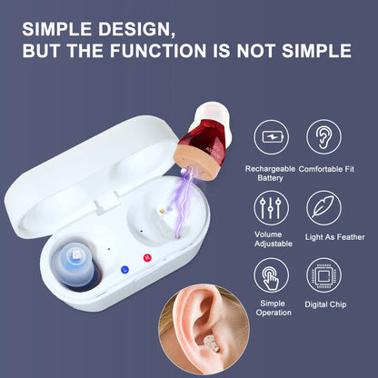 Budget Rechargeable Hearing Aid (ITC)- In-Ear Hearing Device